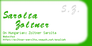 sarolta zoltner business card
